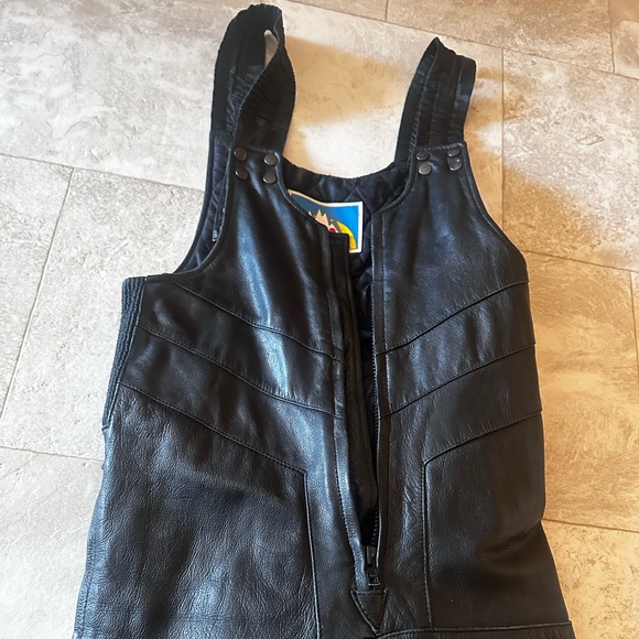 Vintage genuine leather womens snowmobile pants size small - Picture 2 of 6